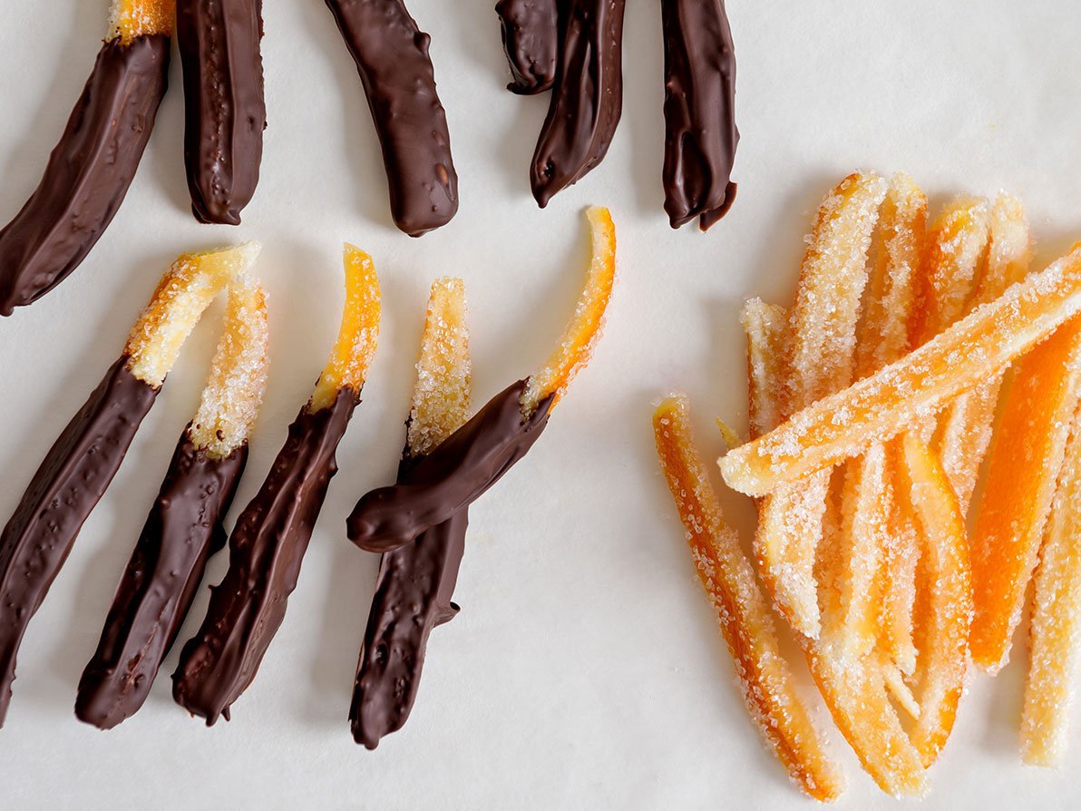 Candied Orange Peel In Chocolate Or Sugar Is A Favorite Christmas Treat For Children And Adults