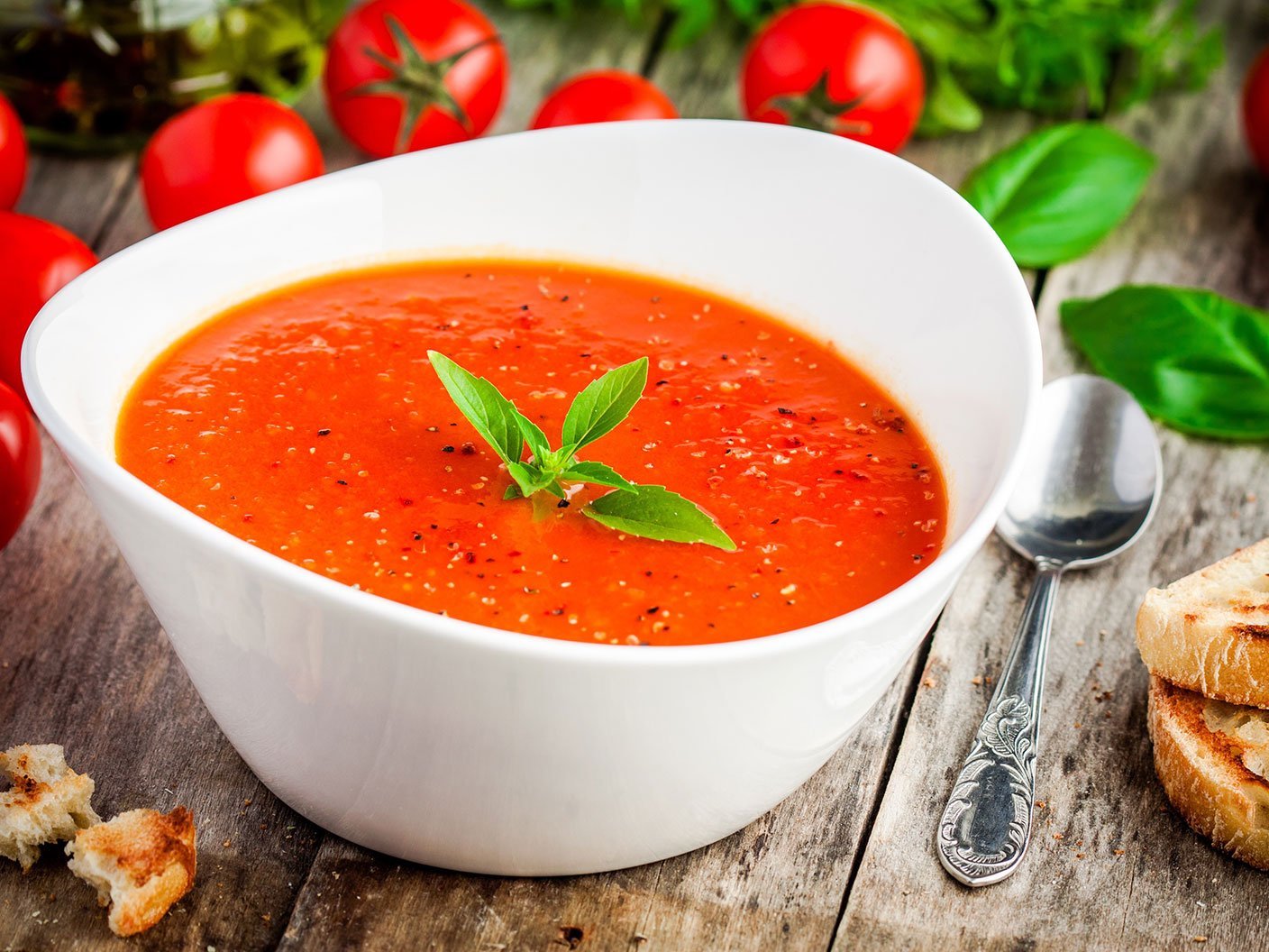 Homemade Vegetarian Tomato Cream Soup