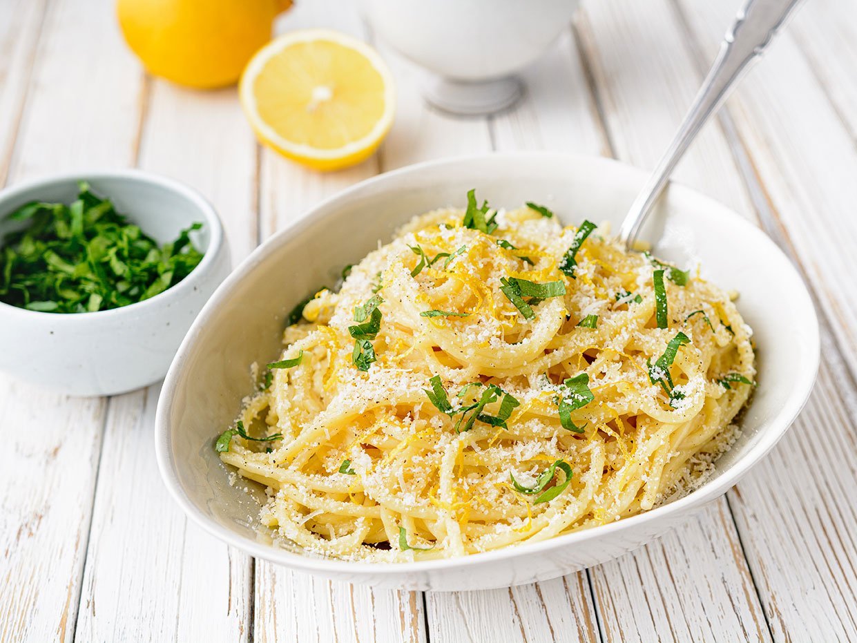 Pasta Al Limone, Delicious Italian Meal, Spaghetti With Parmesan