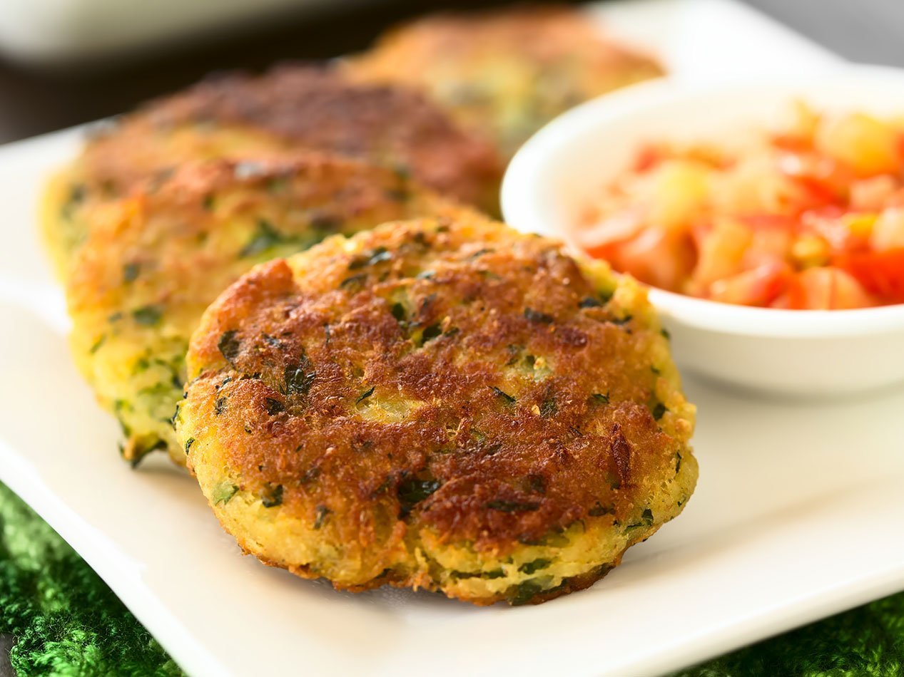 Zucchini, Couscous And Parsley Fritter