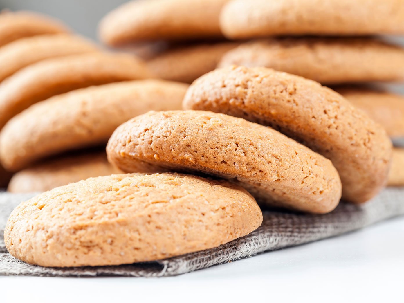 Round Cookies Made From Wheat And Oat Flour