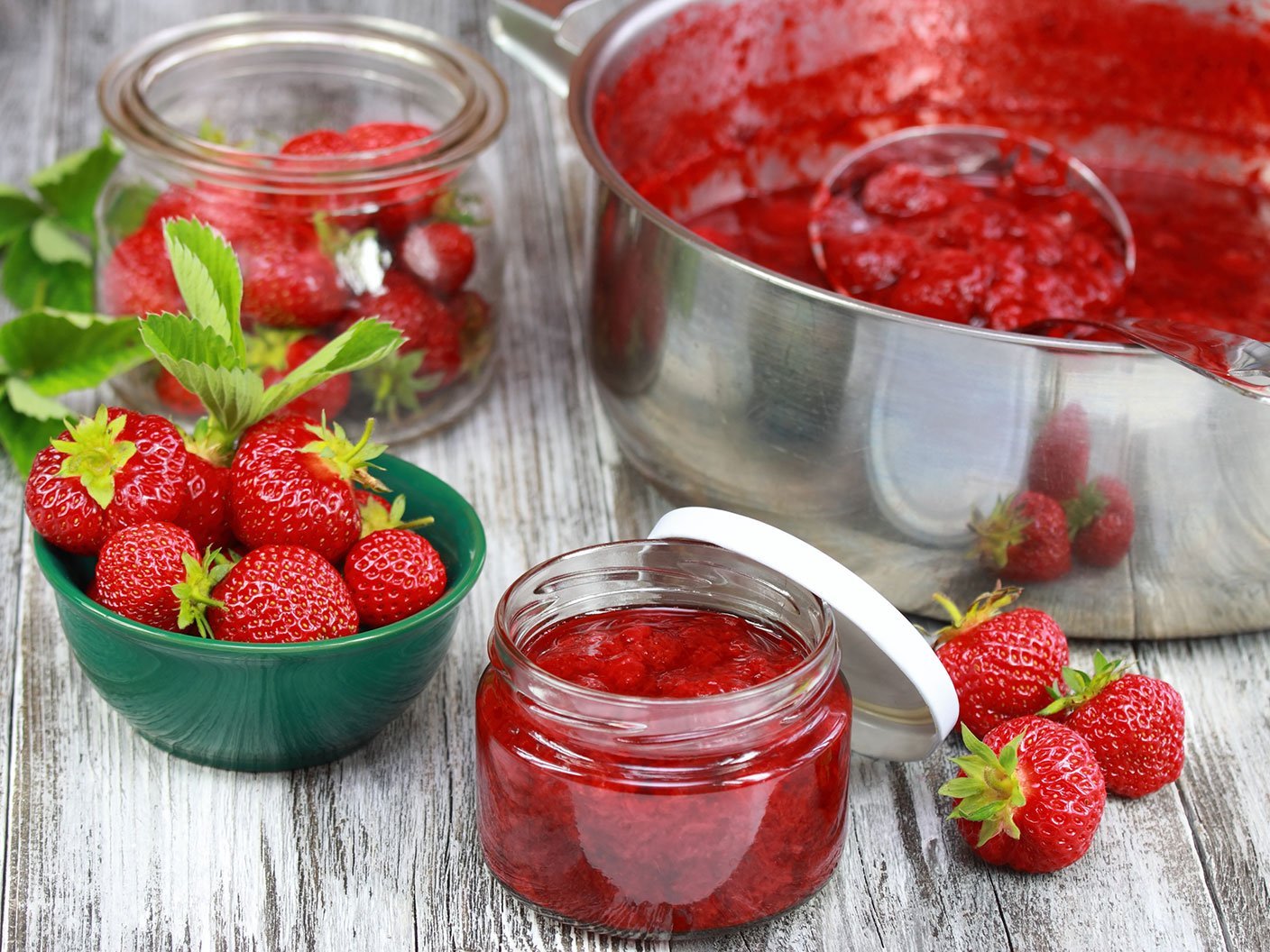 Homemade Organic Red Strawberry Jam