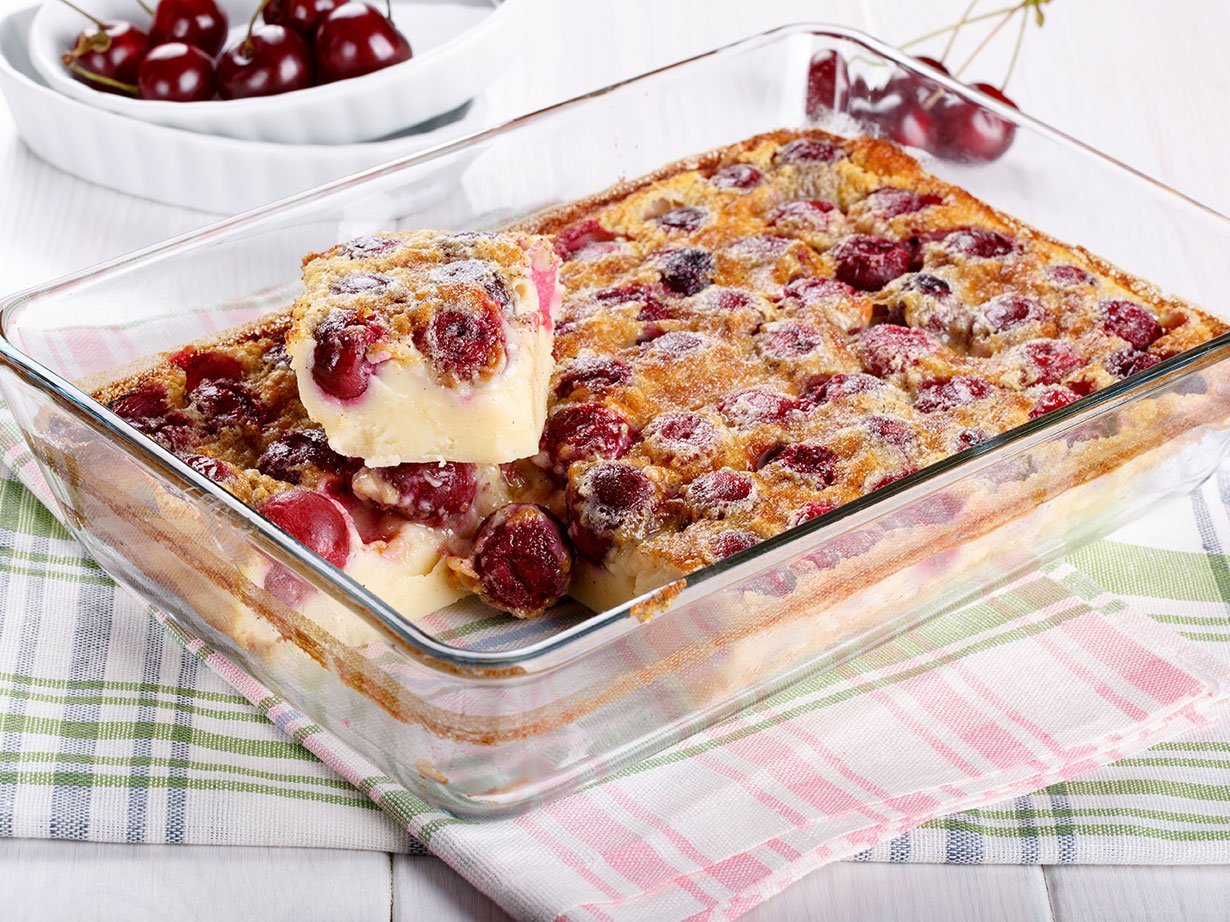 Cherry Clafoutis Traditional French Sweet Fruit Dessert