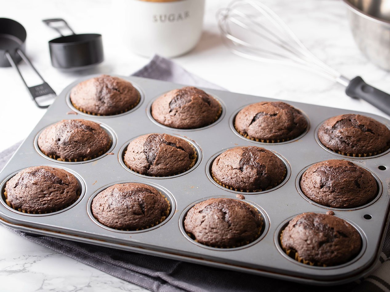 Chocolate Cupcake On Iron Pan