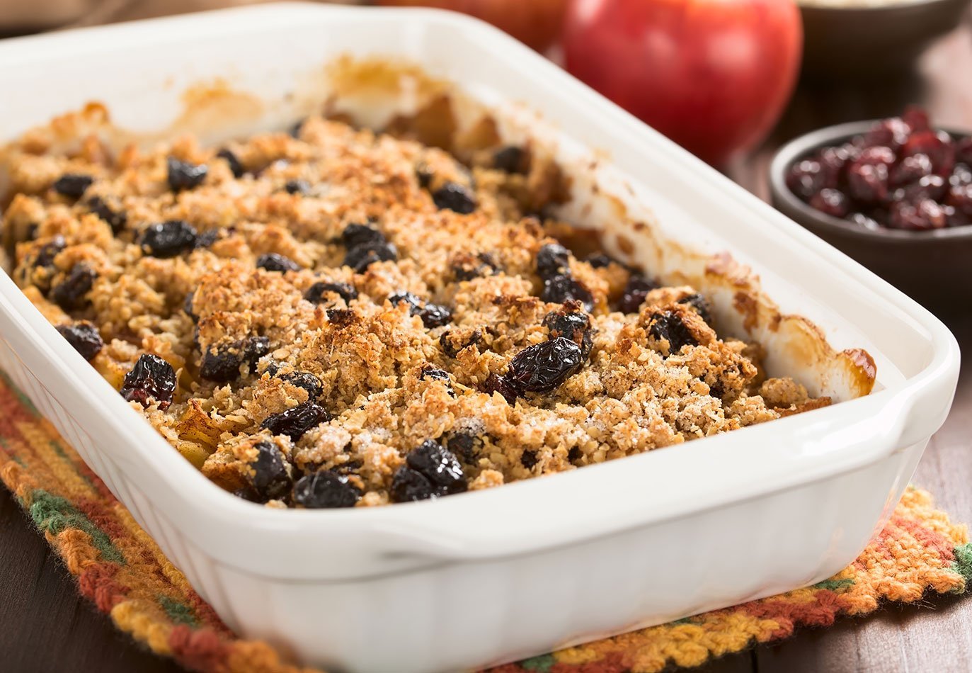 Apple Cranberry And Oatmeal Crumble Or Crisp