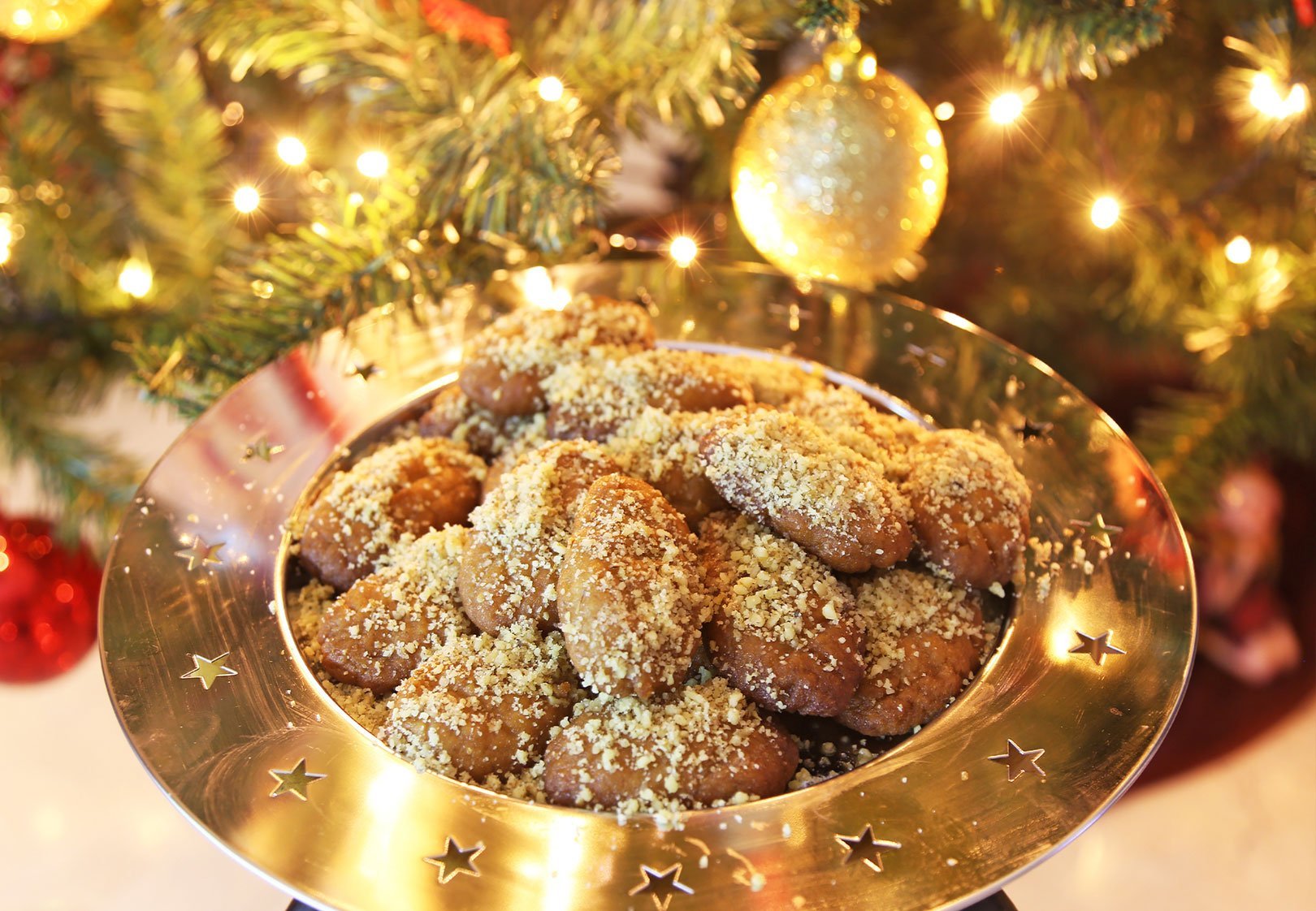 Greek Melomakarona Traditional Christmas Cookies With Honey And