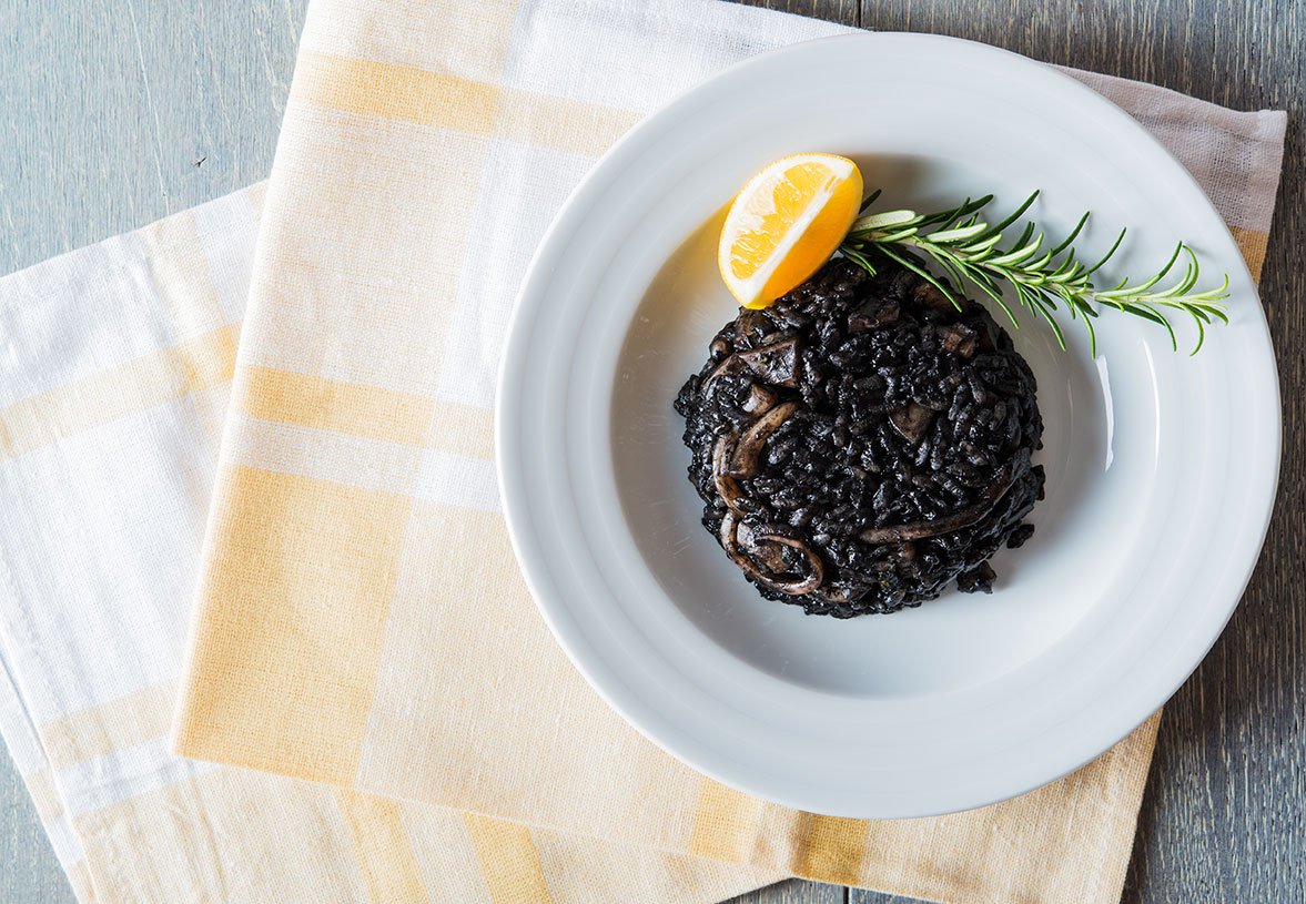 Black Risotto With Seafood