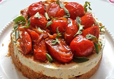 Cheesecake With Tomatos Thumb