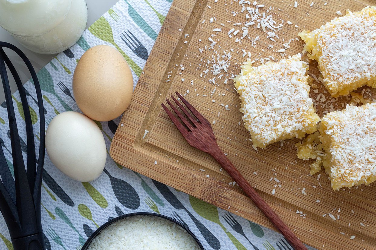 Coconut Cake With Condensed Milk, Traditional For Brazilian Birt
