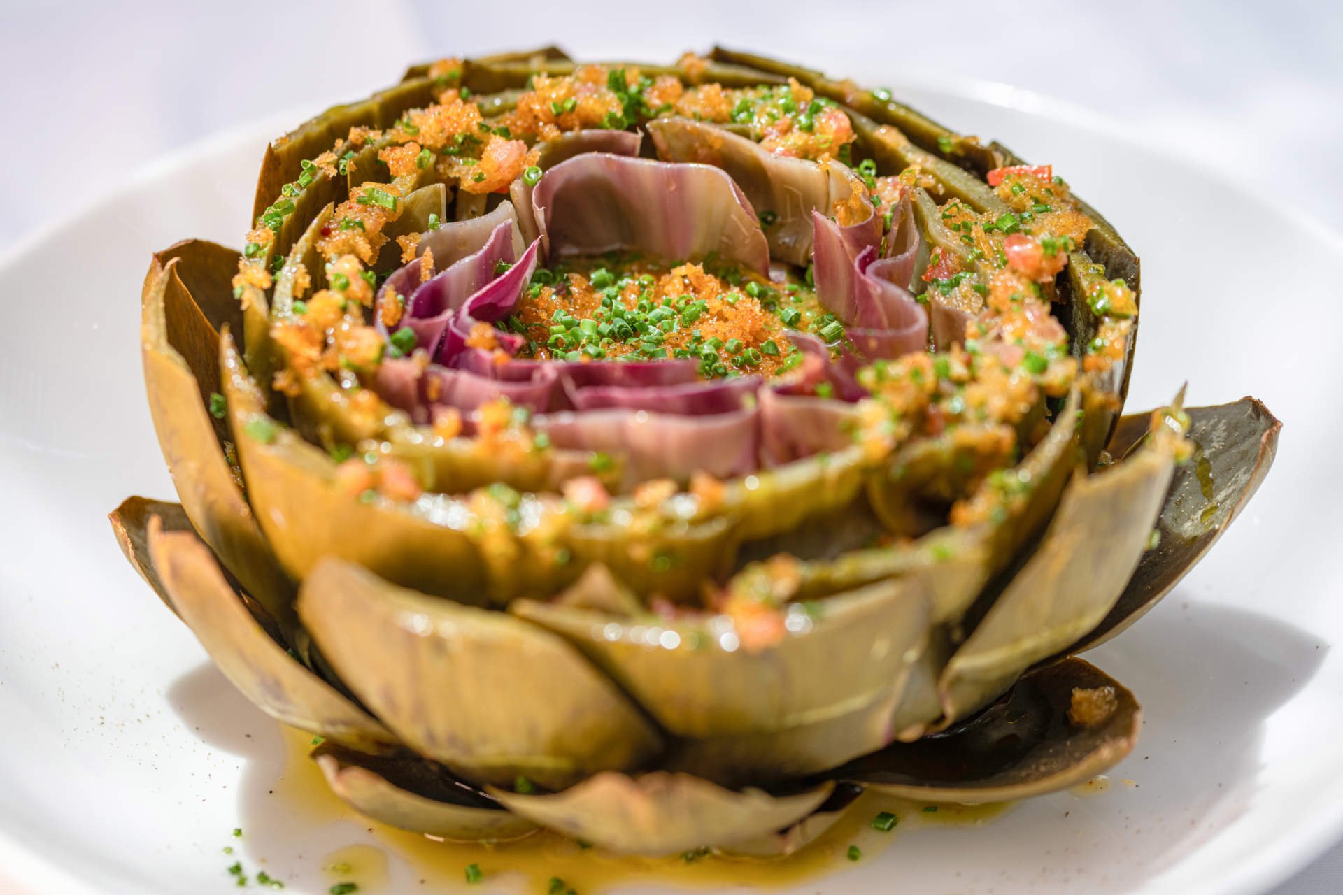 Parklane Limassol Restaurants Lpm Appetisers Globe Artichoke With Anchovy And Lemon Vinaigrette Hr