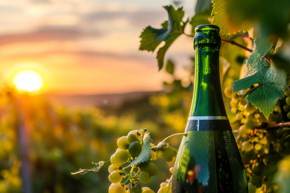 Vintage Dreams: Sunset Serenade With Classic Champagne