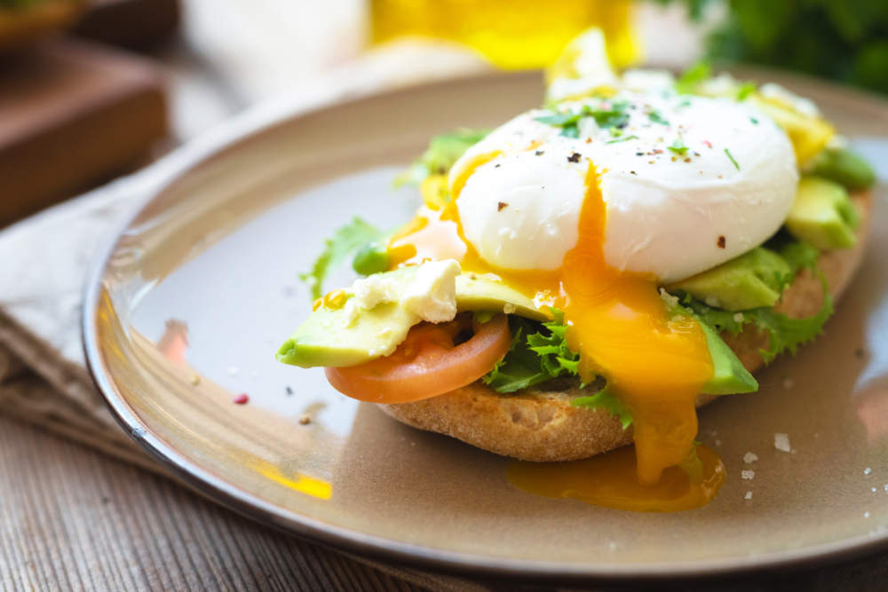 Sandwich With Avocado And Poached Egg