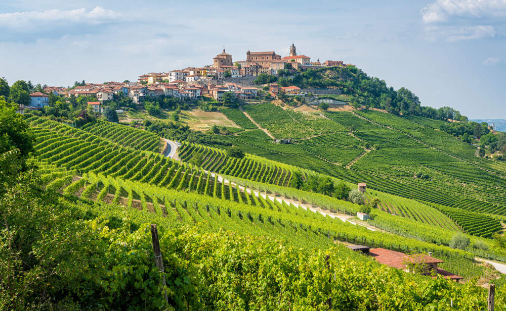 The Beautiful Village Of La Morra And Its Vineyards In The Langh