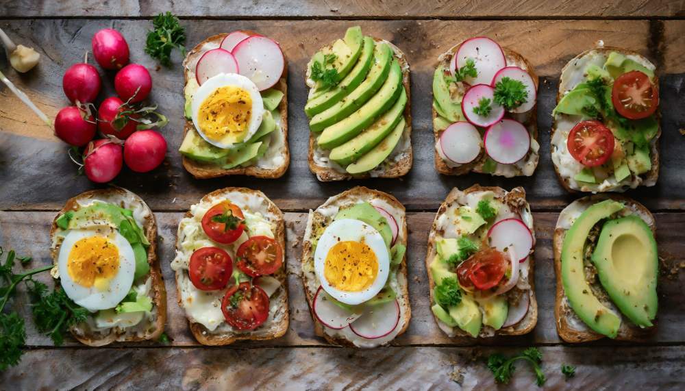 Brusquetas SaudÁveis Com PÃo Tost Com Avocado , Ovos E Tomates