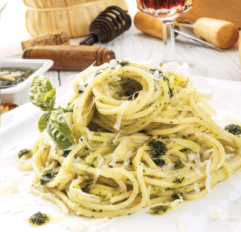 Spagetti Me Pesto Brocoli