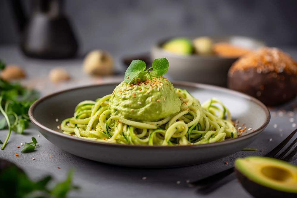 Spaghetti With Avocado Adobestock 607524901