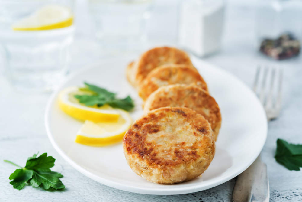 Canned Tuna Potato Patties In A Plate